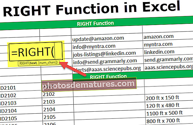 RIGHT Function sa Excel