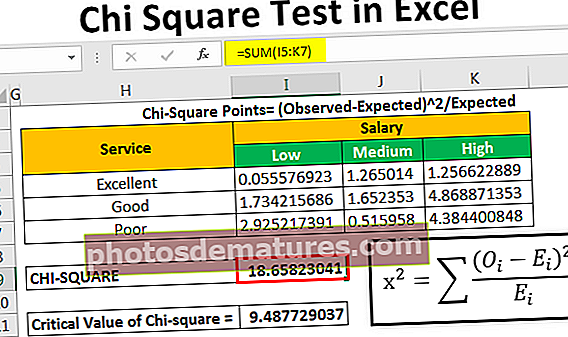 Chi Square Test sa Excel
