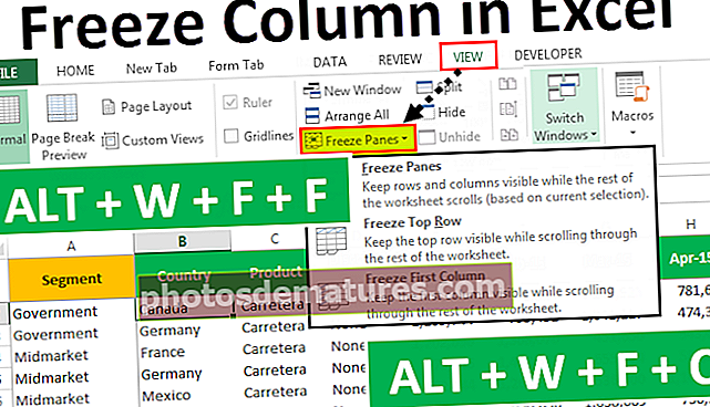 Congelar columnes a Excel