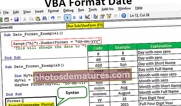 Data del format VBA
