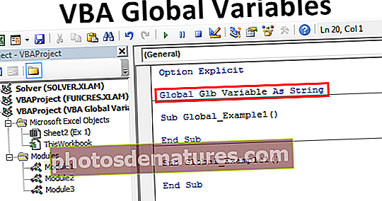 Variables globals de VBA