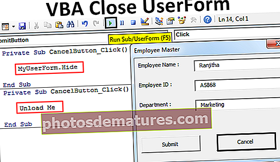 VBA关闭用户表格